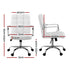 Office Chair PU Leather Ergonomic Desk Chair with Armrests White