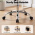 Office Chair PU Leather Ergonomic Desk Chair with Armrests White