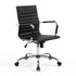 Artiss Mid Back PU Leather Office Chair 360° Swivel Adjustable Chrome Base