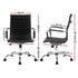 Artiss Mid Back PU Leather Office Chair 360° Swivel Adjustable Chrome Base