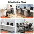 Artiss Mid Back PU Leather Office Chair 360° Swivel Adjustable Chrome Base