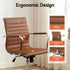 Artiss Office Chair Conference Chairs PU Leather Mid Back Brown