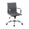 Artiss Office Chair Conference Chairs PU Leather Mid Back Grey