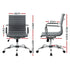 Artiss Office Chair Conference Chairs PU Leather Mid Back Grey