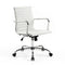 Artiss Mid Back PU Leather Office Chair Adjustable Height Tilt Chrome Base