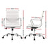Artiss Mid Back PU Leather Office Chair Adjustable Height Tilt Chrome Base