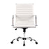 Artiss Mid Back PU Leather Office Chair Adjustable Height Tilt Chrome Base