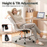 Artiss Mid Back PU Leather Office Chair Adjustable Height Tilt Chrome Base