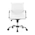 Artiss Office Chair Conference Chairs PU Leather Mid Back White