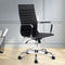Artiss High Back PU Leather Office Chair 360° Swivel Adjustable Chrome Base Black
