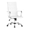 Artiss Office Chair Conference Chairs PU Leather High Back White