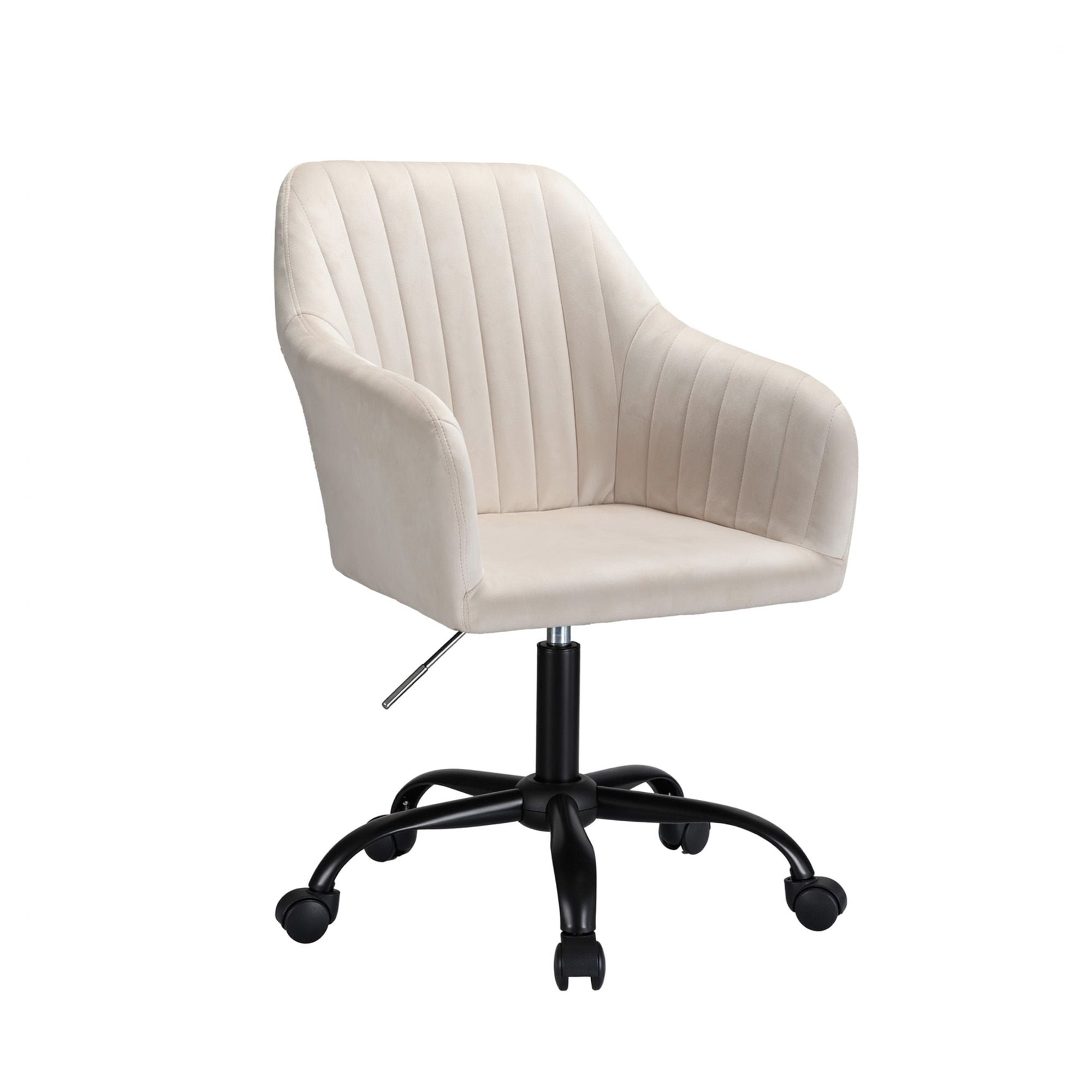 Office Chair Velvet Seat Cream