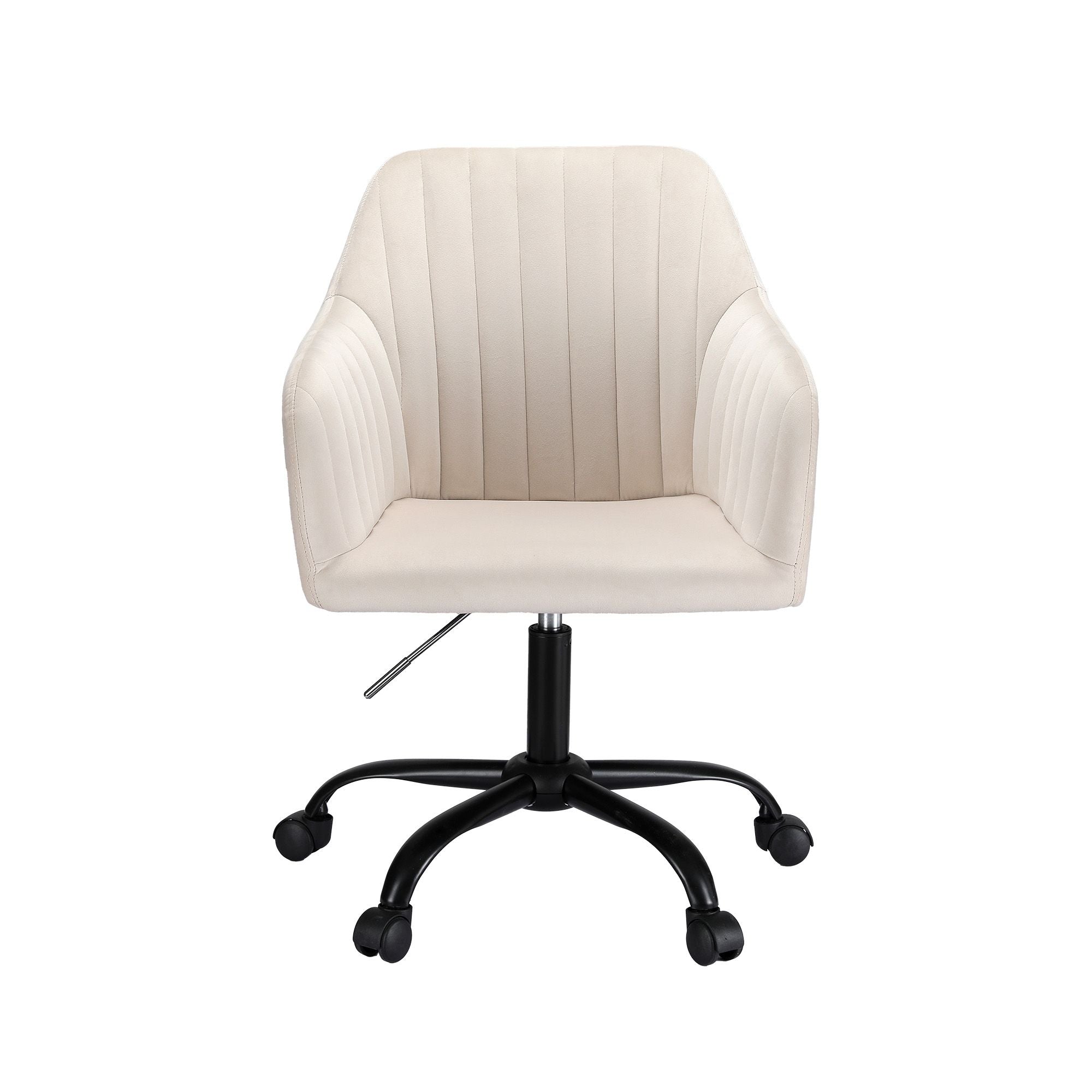 Office Chair Velvet Seat Cream