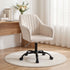 Artiss Velvet Office Chair Cream Swivel Adjustable Desk Chair