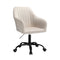 Office Chair Velvet Seat Cream