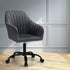 Office Chair Velvet Seat Dark Grey