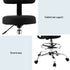 Artiss Office Chair Drafting Computer Standing Desk Chairs Ergonomic PU Black