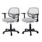 Artiss 2x Mesh Office Chair Computer Gaming Desk Chairs Work Study Mid Back Grey