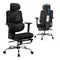 Artiss Ergonomic Office Chair with Footrest Mesh Reclining Black
