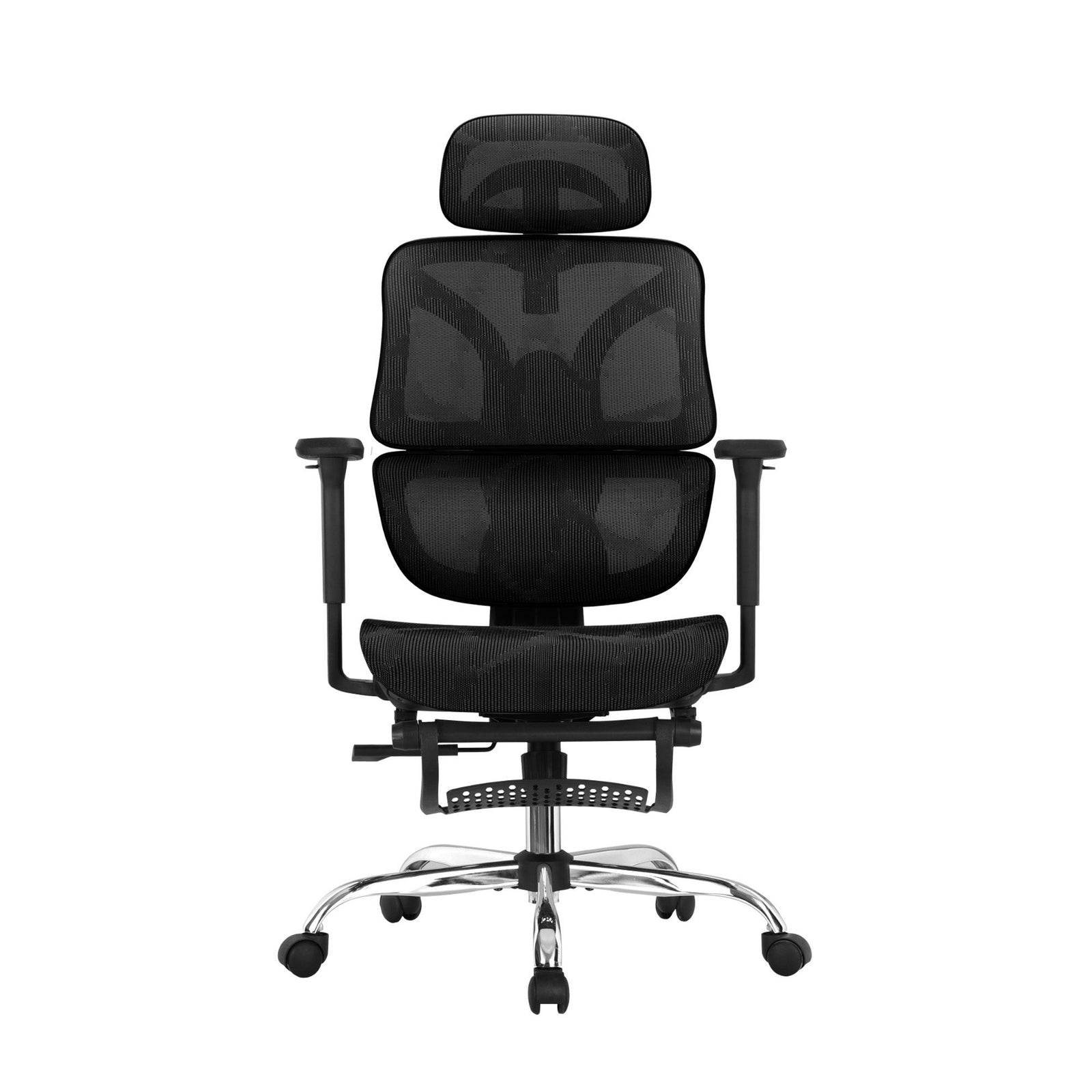 Artiss Ergonomic Office Chair with Footrest Mesh Reclining Black