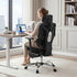 Artiss Ergonomic Office Chair with Footrest Mesh Reclining Black