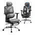 Artiss Ergonomic Office Chair with Footrest Mesh Reclining Grey