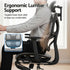 Artiss Ergonomic Office Chair with Footrest Mesh Reclining Grey