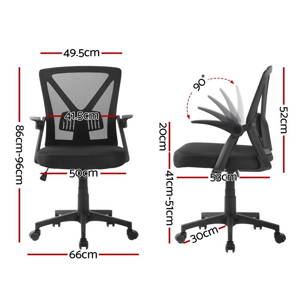 Mesh Office Chair Ergonomic Mid Back Computer Desk Chair Black