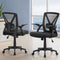 Artiss 2 Pack Mesh Office Chair Mid Back Black Ergonomic Desk Chair