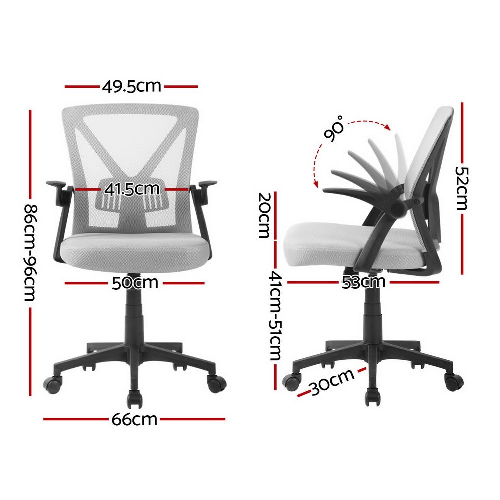Nile Mesh Office Chair Ergonomic Mid Back Adjustable Grey
