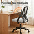 Artiss Nile Mesh Office Chair Ergonomic Mid Back Adjustable Grey