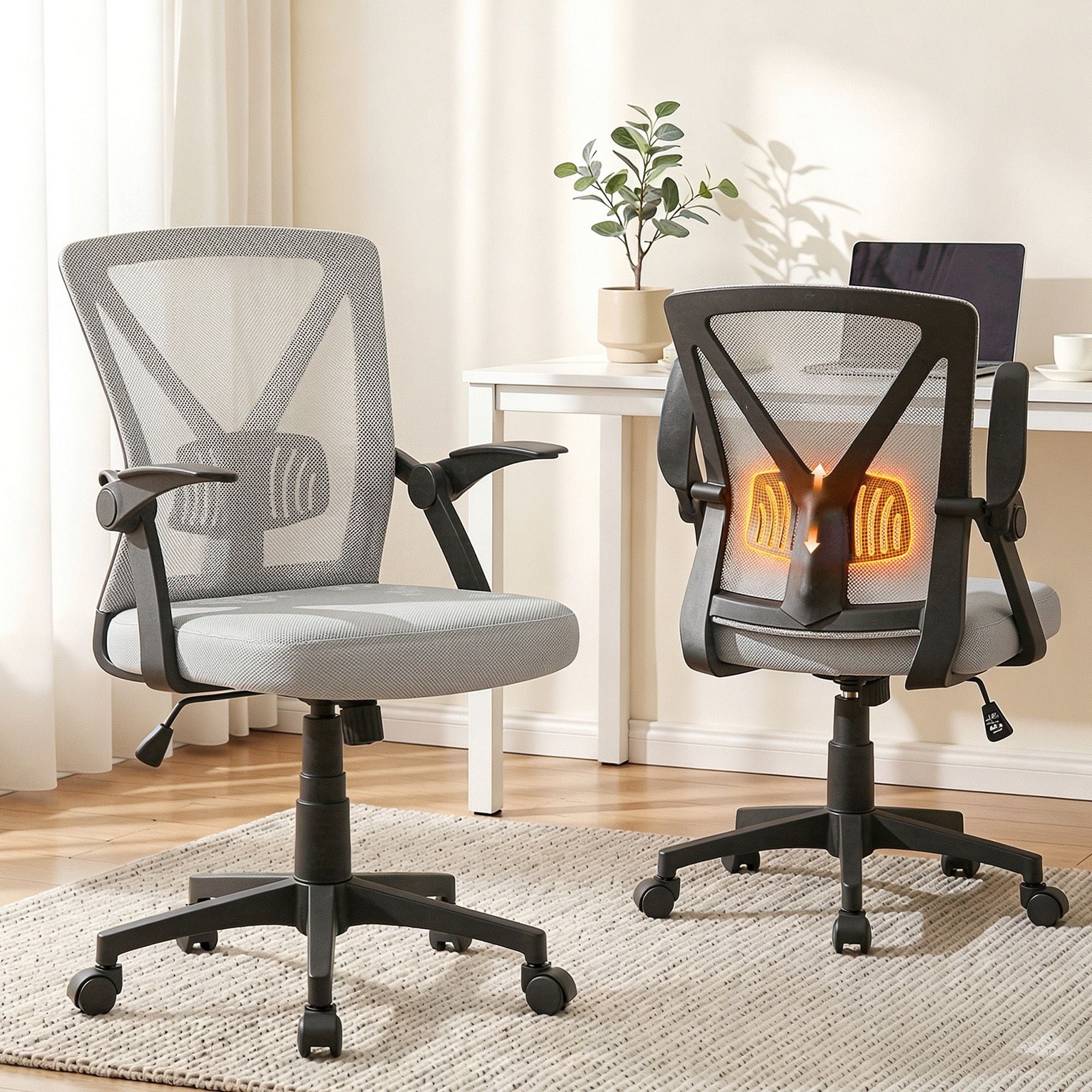 Nile Mesh Office Chair Ergonomic Mid Back Adjustable Grey