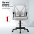 Artiss 2x Mesh Office Chair Mid Back Grey