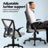 Artiss 2x Mesh Office Chair Mid Back Grey