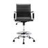 Artiss Office Chair Drafting Stool Leather Chairs Black