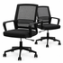 Artiss 2x Ergonomic Office Chair Mesh Mid Back Home Office Desk Chairs with Lumbar Support Black