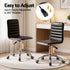 Office Chair Conference Chairs PU Leather Low Back Black