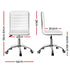 Artiss Office Chair Conference Chairs PU Leather Low Back White