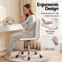 Artiss Low Back Office Chair White PU Leather Swivel Height Adjustable 150kg