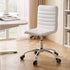 Artiss Office Chair Conference Chairs PU Leather Low Back White