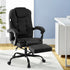 Artiss Office Chair Executive Fabric Seat Racing Computer Desk Chairs Footrest