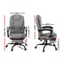 Artiss Office Chair Executive Fabric Seat Racing Computer Desk Chairs Footrest