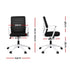 Ergonomic Office Chair Mesh Computer Desk Chairs with Lumbar Support, Height Adjustment Swivel Chair Mid Back for Home Office Study, Black and White