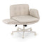 Artiss Criss Cross Office Chair – Cross‑Legged PU Leather Swivel Adjustable Beige