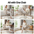 Criss Cross Chair with Wheels & Adjustable Armrests, Ergonomic Cross Legged Office Desk Chair PU Leather Vanity Chair Swivel for Home, Make Up, Bedroom, Computer, Beige