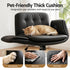 Criss Cross Office Chair – Wide U‑Seat, 6‑Gear Armrests, PU Leather, Black