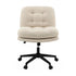 Artiss Criss Cross Office Chair Armless Wide Seat Boucle Desk Vanity Chair Beige