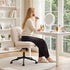 Artiss Criss Cross Office Chair Armless Wide Seat Boucle Desk Vanity Chair Beige