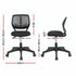 Artiss Ergonomic Office Chair Armless Study Chair Height Adjustable for Girls Boys Teens Black
