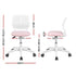 Artiss Ergonomic Office Chair Armless Study Chair Height Adjustable for Girls Boys Teens Pink